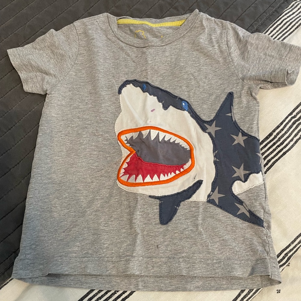 Boys Mini Boden Shark Shirt 3-4Y